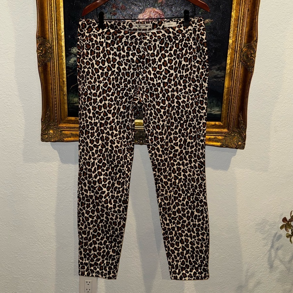 Scotch & Soda Brown Leopard Print Slim Chino Women’s Casual Pants Size 31/32